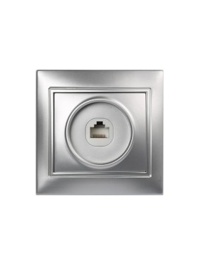 Компьютерная розетка Smartbuy RJ45 1-местная серебро Венера SBE-01s-S1-RJ Компьютерная розетка Smartbuy RJ45 1-местная серебро Венера SBE-01s-S1-RJ