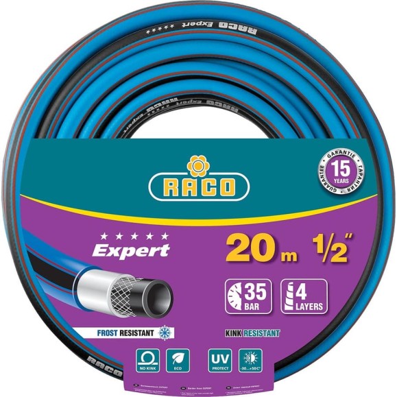 Поливочный армированный 4-х слойный шланг Raco EXPERT 1/2"x20м 40302-1/2-20_z01 Поливочный армированный 4-х слойный шланг Raco EXPERT 1/2"x20м 40302-1/2-20_z01