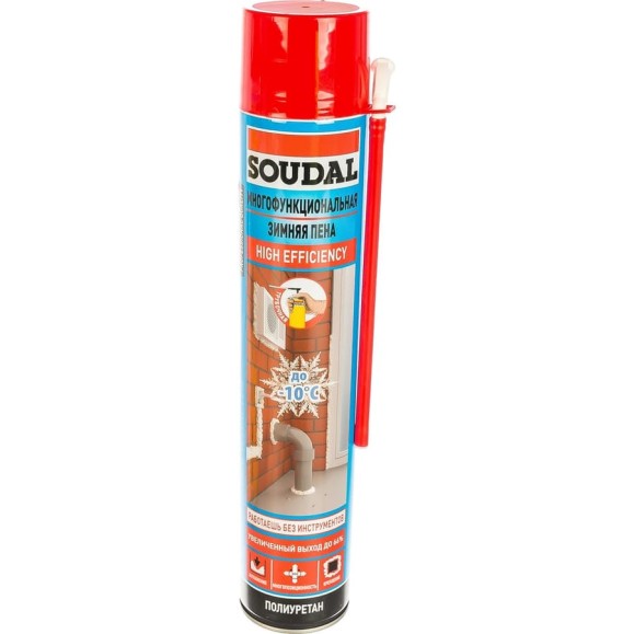 Многофункциональная зимняя пена SOUDAL трубочная 750 мл 134574 Многофункциональная зимняя пена SOUDAL трубочная 750 мл 134574