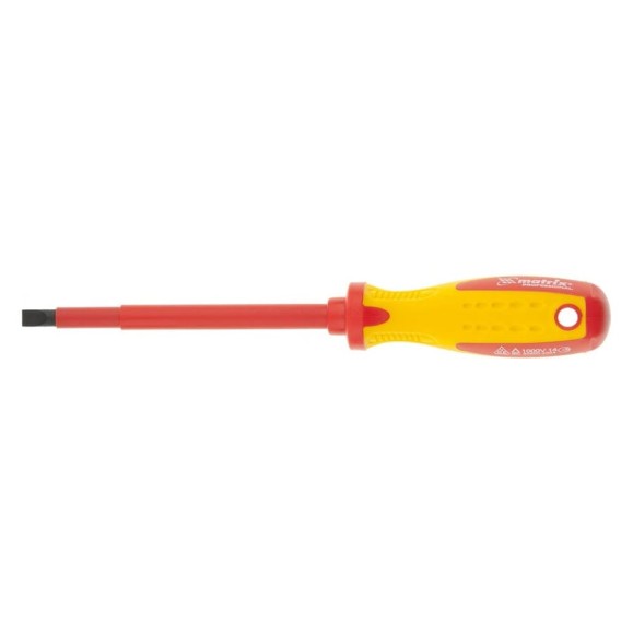 Отвертка SL8,0x150 мм, CrMo, до 1000 В, двухкомпонентная рукоятка MATRIX Insulated PROFESSIONAL 12922