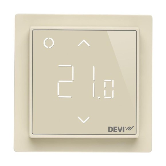 Терморегулятор интеллектуальный с Wi-Fi, бежевый, 16 А Devi DEVIreg Smart 140F1142 Терморегулятор интеллектуальный с Wi-Fi, бежевый, 16 А Devi DEVIreg Smart 140F1142