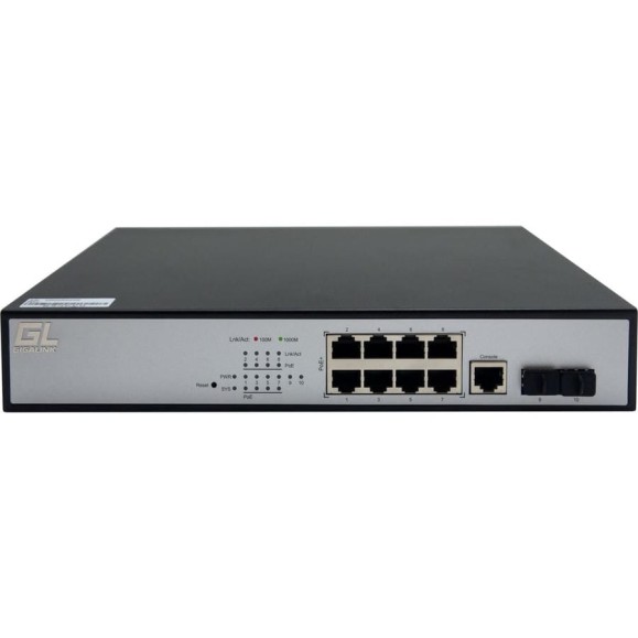 Управляемый L2 PoE коммутатор GIGALINK 8 Base-T 10/100/1000Mb/s портов GL-SW-G204-10P Управляемый L2 PoE коммутатор GIGALINK 8 Base-T 10/100/1000Mb/s портов GL-SW-G204-10P