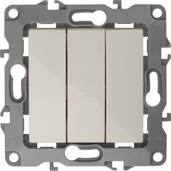 Тройной выключатель ЭРА 12-1107-02 10АХ-250В, IP20, слоновая кость Б0014670 Тройной выключатель ЭРА 12-1107-02 10АХ-250В, IP20, слоновая кость Б0014670
