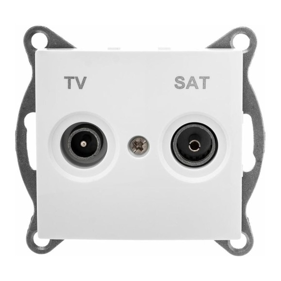 Механизм TV+ SAT розетки GUSI ELECTRIC Bravo, оконечной, СУ, белый С10TS1-001