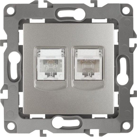 Комбинированная розетка ЭРА 12-3109-15 RJ45 RJ11, IP20, 12, перламутр Б0019361 Комбинированная розетка ЭРА 12-3109-15 RJ45 RJ11, IP20, 12, перламутр Б0019361