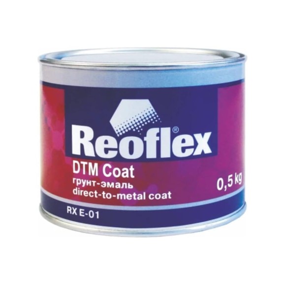 Грунт-эмаль Reoflex черный, матовый, 0.5 кг RX E-01/500 Грунт-эмаль Reoflex черный, матовый, 0.5 кг RX E-01/500