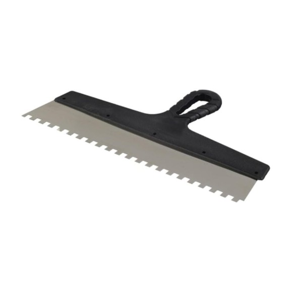 Зубчатый шпатель нержавеющая сталь 350мм зуб 6х6мм Jettools 202-350/6К Зубчатый шпатель нержавеющая сталь 350мм зуб 6х6мм Jettools 202-350/6К