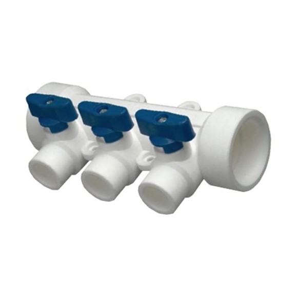 Коллектор Aquapipe PPRC 40-20 с отсекающими кранами 3 вых, MP-У ИС.090940 Коллектор Aquapipe PPRC 40-20 с отсекающими кранами 3 вых, MP-У ИС.090940