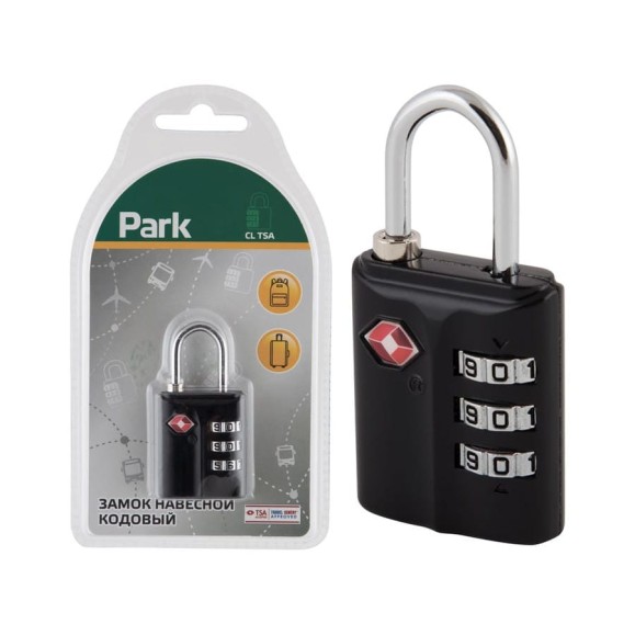 Навесной кодовый замок Park CL TSA 3 цифры 006929 Навесной кодовый замок Park CL TSA 3 цифры 006929