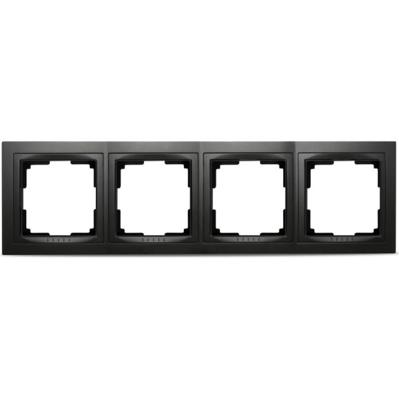 Рамка Smartbuy 4-местная пластик черная Нептун SBE-05b-Plastic-FR-4