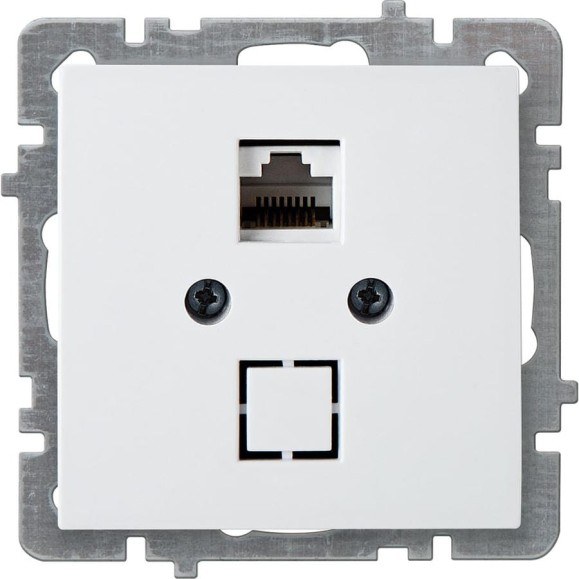 Компьютерная розетка Nilson 1-местн. СУ RJ45 CAT5 , TOURAN-ALEGRA-THOR, белый 24110444