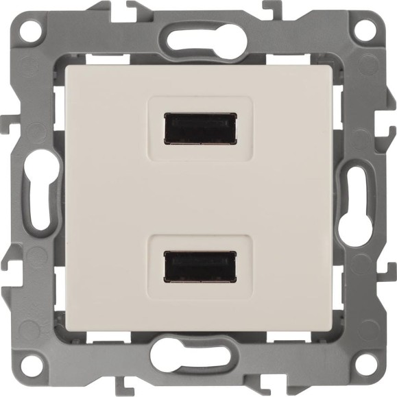 Зарядное устройство USB ЭРА 12-4110-02 230В/5В-2100мА, IP20, слоновая кость Б0027492 Зарядное устройство USB ЭРА 12-4110-02 230В/5В-2100мА, IP20, слоновая кость Б0027492