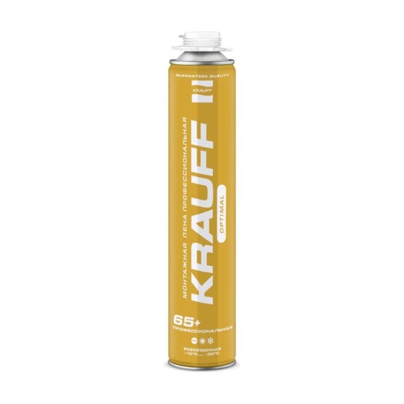 Профессиональная монтажная пена KRAUFF Optimal 65 всесезонная, 850гр 00239 Профессиональная монтажная пена KRAUFF Optimal 65 всесезонная, 850гр 00239