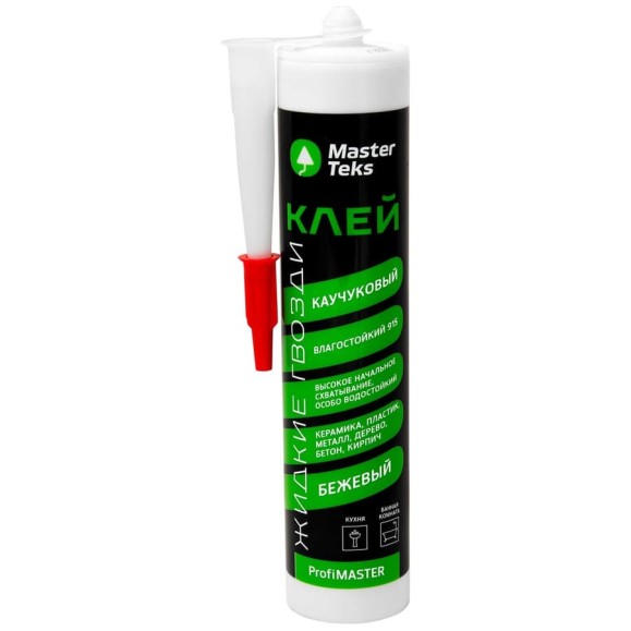 Влагостойкий клей MASTERTEKS PROFMASTER каучук. 915 400 г бежев. 12 53413 Влагостойкий клей MASTERTEKS PROFMASTER каучук. 915 400 г бежев. 12 53413