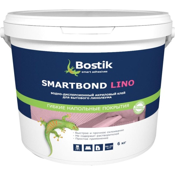 Клей для бытового линолеума BOSTIK SMARTBOND LINO 12 кг 50024469 Клей для бытового линолеума BOSTIK SMARTBOND LINO 12 кг 50024469