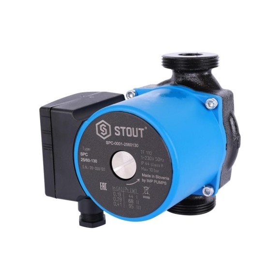 Циркуляционный насос STOUT 25/60-130 SPC-0001-2560130 RG008V60G5F4BQ
