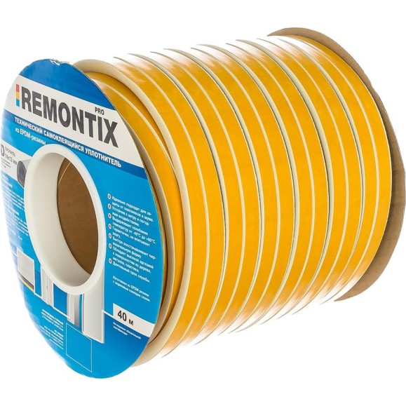 Самоклеящийся уплотнитель Remontix D40, 14x12 мм, белый SD-55C Самоклеящийся уплотнитель Remontix D40, 14x12 мм, белый SD-55C