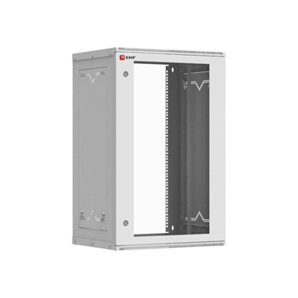 Телекоммуникационный настенный шкаф EKF 18U, 600х450, дверь стекло, Astra серия PROxima ITB18G450D