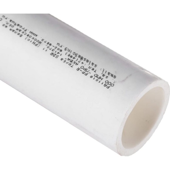 Труба PRO AQUA PP-R SDR 11 PN10 белая d-63 мм 4 м PA11018 Труба PRO AQUA PP-R SDR 11 PN10 белая d-63 мм 4 м PA11018