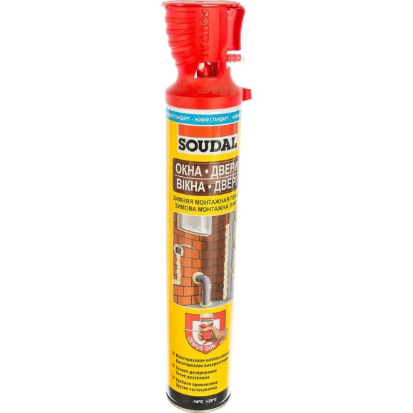 Монтажная пена SOUDAL окна-двери GENIUS GUN 750мл зимняя 131581 Монтажная пена SOUDAL окна-двери GENIUS GUN 750мл зимняя 131581