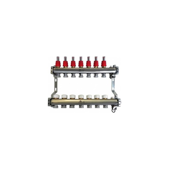 Коллекторный блок для теплого пола 1x3/4EU отв.-7 Gekon GK 72107 Коллекторный блок для теплого пола 1x3/4EU отв.-7 Gekon GK 72107