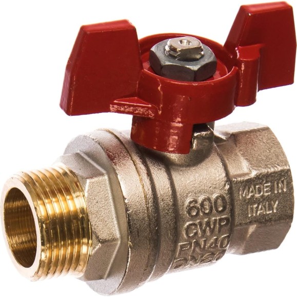 Шаровой кран RuB, 3/4" DN20 PN40, ВР-НР, серия MILANO (S.90), бабочка S90E26 Шаровой кран RuB, 3/4" DN20 PN40, ВР-НР, серия MILANO (S.90), бабочка S90E26