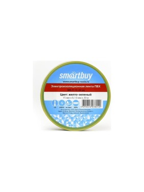 Изолента Smartbuy 0.13х15 мм, 20 метров, желто-зеленая SBE-IT-15-20-yg Изолента Smartbuy 0.13х15 мм, 20 метров, желто-зеленая SBE-IT-15-20-yg
