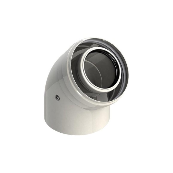 Колено для конденсационных котлов диаметр 60/100 мм MF 45 Royal Thermo НС-1089797 Колено для конденсационных котлов диаметр 60/100 мм MF 45 Royal Thermo НС-1089797