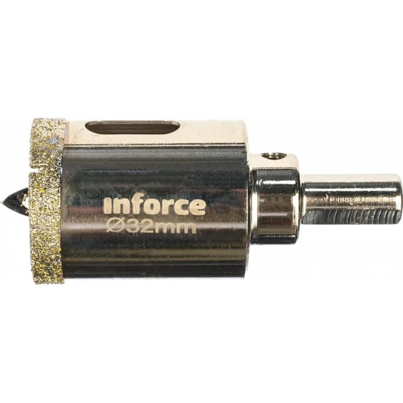 Коронка алмазная по стеклу и керамике (32 мм; 30 мм) Inforce 11-01-070 Коронка алмазная по стеклу и керамике (32 мм; 30 мм) Inforce 11-01-070
