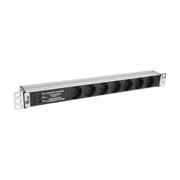 Блок розеток REM Rem-10, без шнура, с фильтром и индикатором, 7 Sсhuko R-10-7S-FI-440-Z