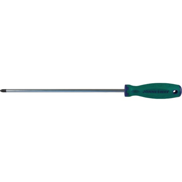 Стержневая крестовая отвертка Jonnesway Anti-Slip Grip D71P2300 PH 2x300 мм 46106 Стержневая крестовая отвертка Jonnesway Anti-Slip Grip D71P2300 PH 2x300 мм 46106