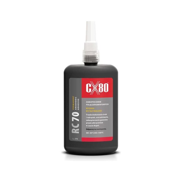 Фиксатор резьбы высокой прочности CX80 зеленый RC70 250ML 121 Фиксатор резьбы высокой прочности CX80 зеленый RC70 250ML 121
