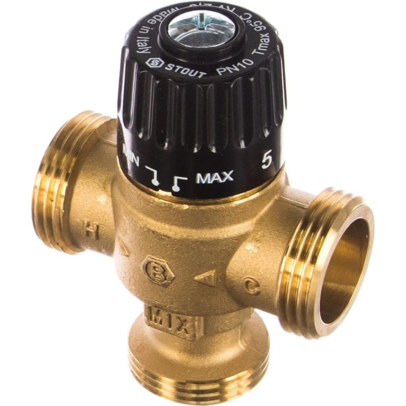 Термостатический смесительный клапан STOUT 1 НР, 30-65°С, KV 2.3 SVM-0125-236525 RG008TIGH6N45M Термостатический смесительный клапан STOUT 1 НР, 30-65°С, KV 2.3 SVM-0125-236525 RG008TIGH6N45M