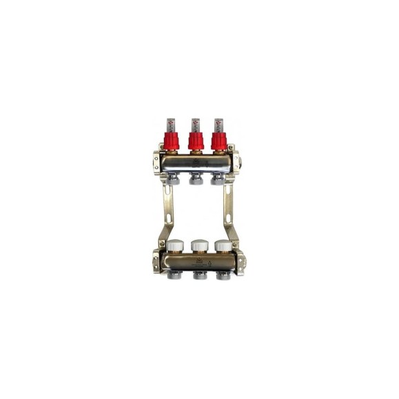 Коллекторный блок для теплого пола 1x3/4EU отв.-3 Gekon GK 74103 Коллекторный блок для теплого пола 1x3/4EU отв.-3 Gekon GK 74103