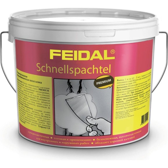 Акриловая шпатлевка Schnellspachtel 4 кг Feidal 20025 Акриловая шпатлевка Schnellspachtel 4 кг Feidal 20025