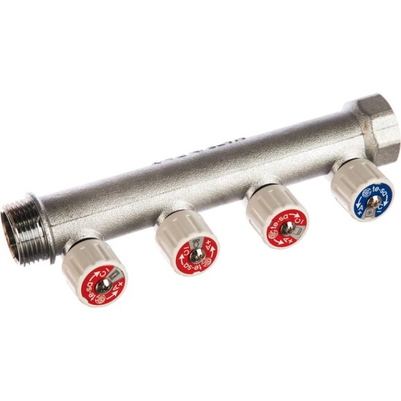 Сантехнический коллектор 1"х3/4"х4 TE-SA 203TG50-065-04 Сантехнический коллектор 1"х3/4"х4 TE-SA 203TG50-065-04