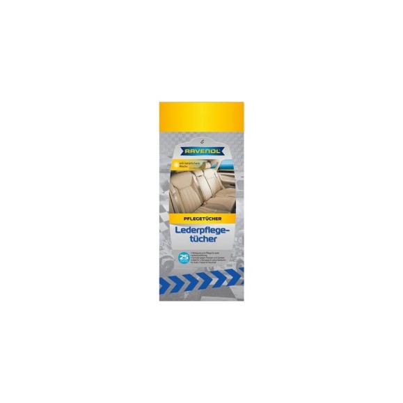 Салфетки влажные для ухода за кожаным салоном автомобиля RAVENOL 1360702-001-02-000 Салфетки влажные для ухода за кожаным салоном автомобиля RAVENOL 1360702-001-02-000
