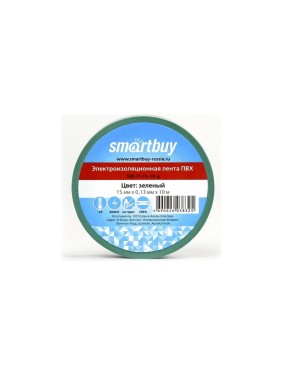 Изолента Smartbuy 0.13х15 мм, 10 метров, зеленая SBE-IT-15-10-g Изолента Smartbuy 0.13х15 мм, 10 метров, зеленая SBE-IT-15-10-g