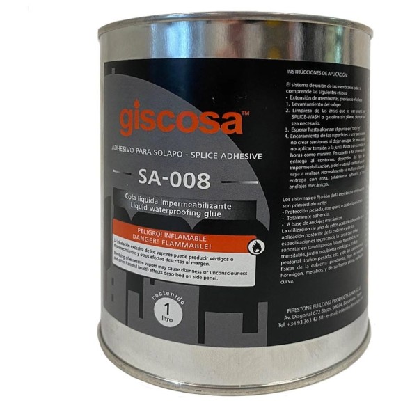 Клей для ЭПДМ мембраны FIRESTONE "SA-008", 1л 010 Клей для ЭПДМ мембраны FIRESTONE "SA-008", 1л 010