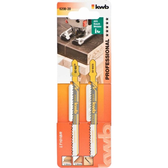 Пилка по дереву (2 шт; S20) для лобзика KWB T101BR 6208-20