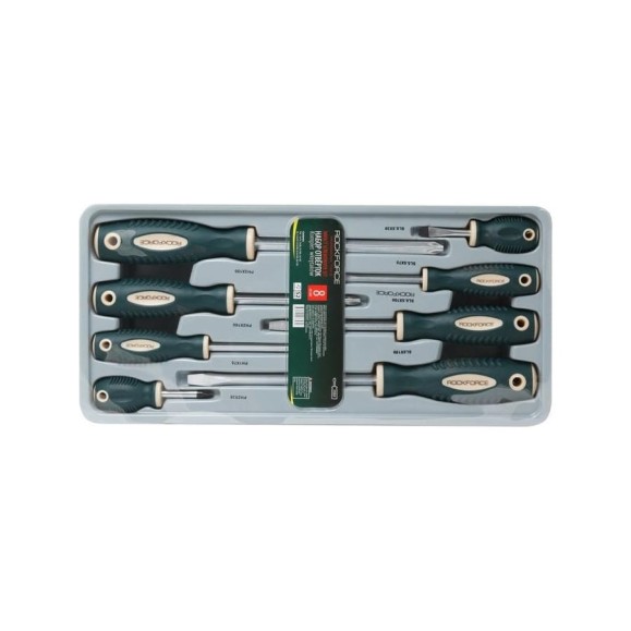 Набор отвёрток Rockforce SL5,6x2,8.PH1,PH2x2,PH3, 8 предметов RF-2084 Набор отвёрток Rockforce SL5,6x2,8.PH1,PH2x2,PH3, 8 предметов RF-2084