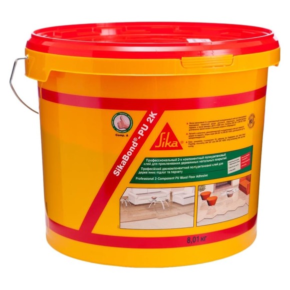 Клей для паркета SikaBond PU-2K/A/серый RU/DE/EN ведро 8.01 кг 111