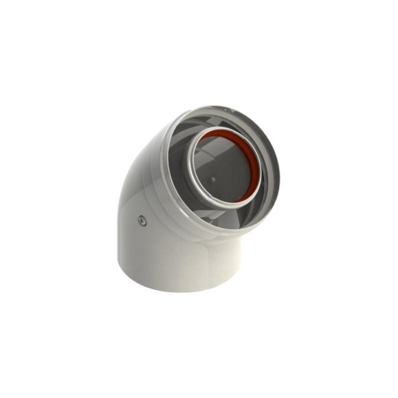 Колено промежуточное (45 градусов; 60/100 мм) DR thermo Y-018 Колено промежуточное (45 градусов; 60/100 мм) DR thermo Y-018