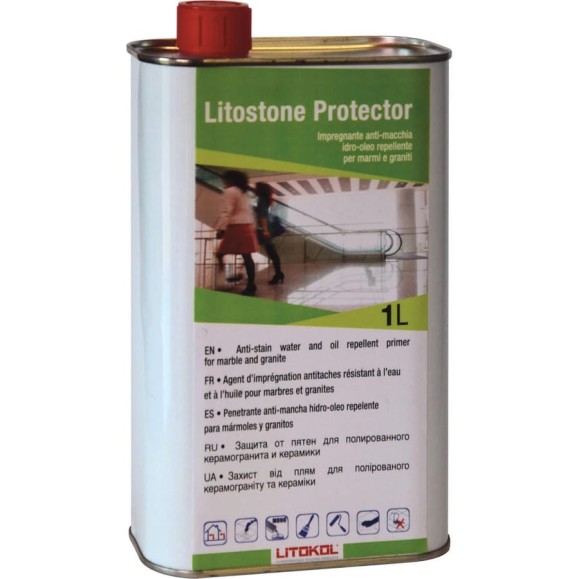 Защита от пятен мрамора и гранита LITOKOL LITOSTONE PROTECTOR 1 L 479820002 Защита от пятен мрамора и гранита LITOKOL LITOSTONE PROTECTOR 1 L 479820002