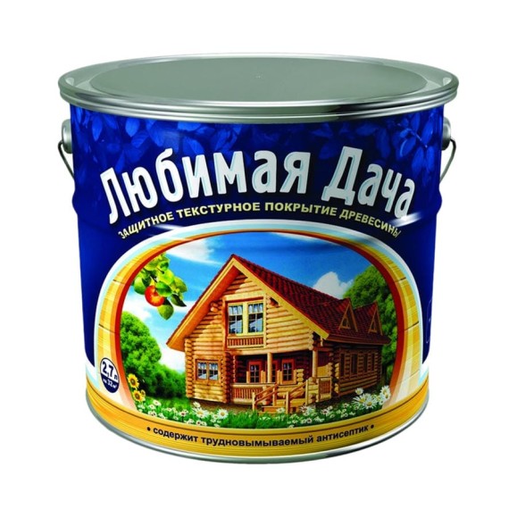 Защитно-декоративное покрытие для древесины Любимая дача (сосна; полуматовое; 2.7 л) 36156 Защитно-декоративное покрытие для древесины Любимая дача (сосна; полуматовое; 2.7 л) 36156