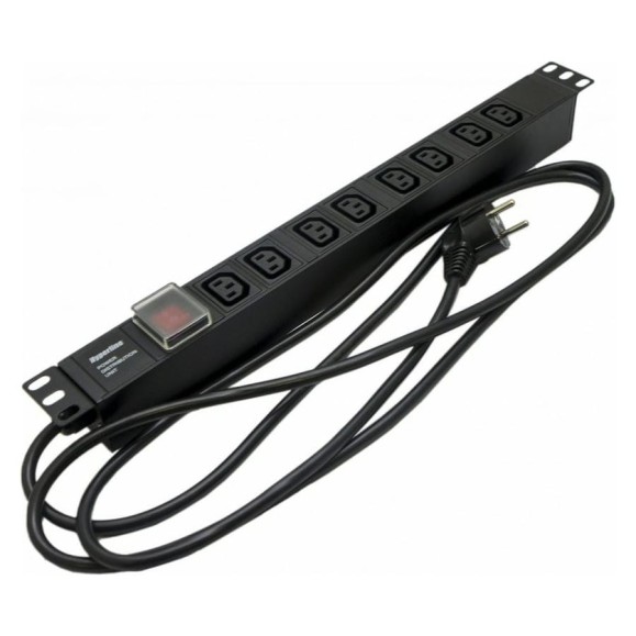 Блок розеток Hyperline SHE19-8IEC-S-2.5EU 426780 Блок розеток Hyperline SHE19-8IEC-S-2.5EU 426780