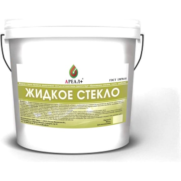 Жидкое стекло Ареал+ 1,5 кг А-519 Жидкое стекло Ареал+ 1,5 кг А-519