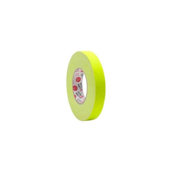 Клейкая лента DGTAPE ultraMATT - Гаффа тейп 25мм/50м - Желтый (светится в ультрафиолете) UMF25/50/Y