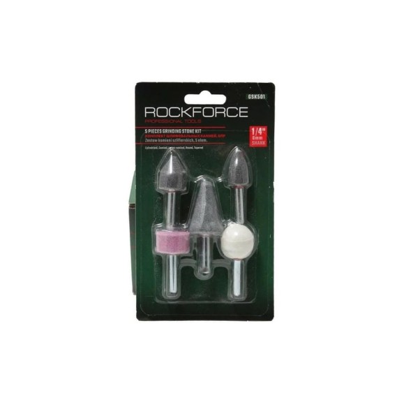 Набор камней абразивных (5 шт; хвостовик 6 мм) ROCKFORCE RF-GSK501(29652) Набор камней абразивных (5 шт; хвостовик 6 мм) ROCKFORCE RF-GSK501(29652)