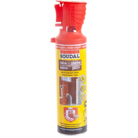 Монтажная пена SOUDAL окна двери GENIUS GUN 500 мл 134519 Монтажная пена SOUDAL окна двери GENIUS GUN 500 мл 134519